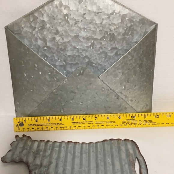 Metal Cow & Wall Letter Holder Accessories Decor Country Primitive New - Picture 7 of 7